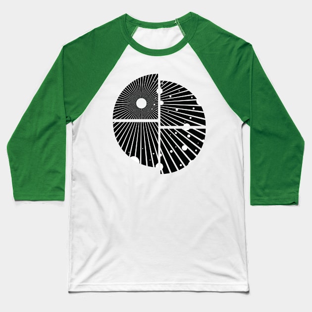 Four way split Baseball T-Shirt by Liam Warr